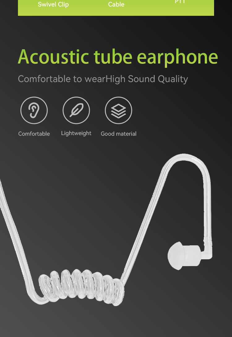 Earphonic walkie talkie earpiece