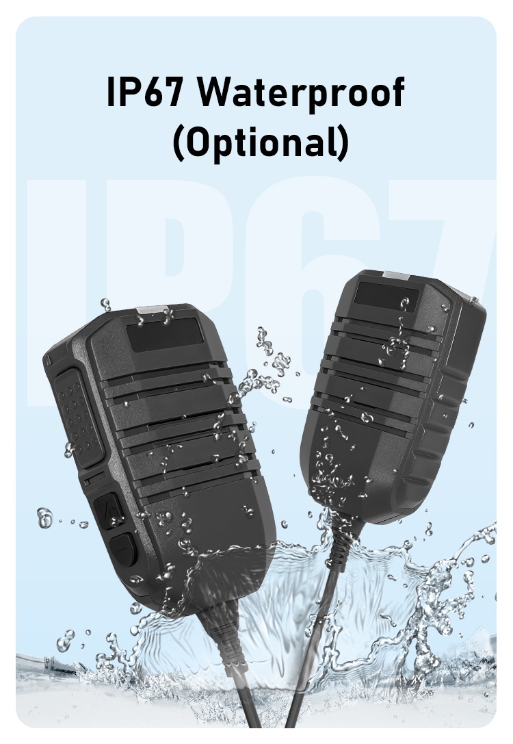 IP67 two way radio speaker mic