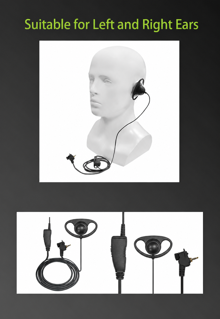 D-Shaped walkie talkie oem accessoires
