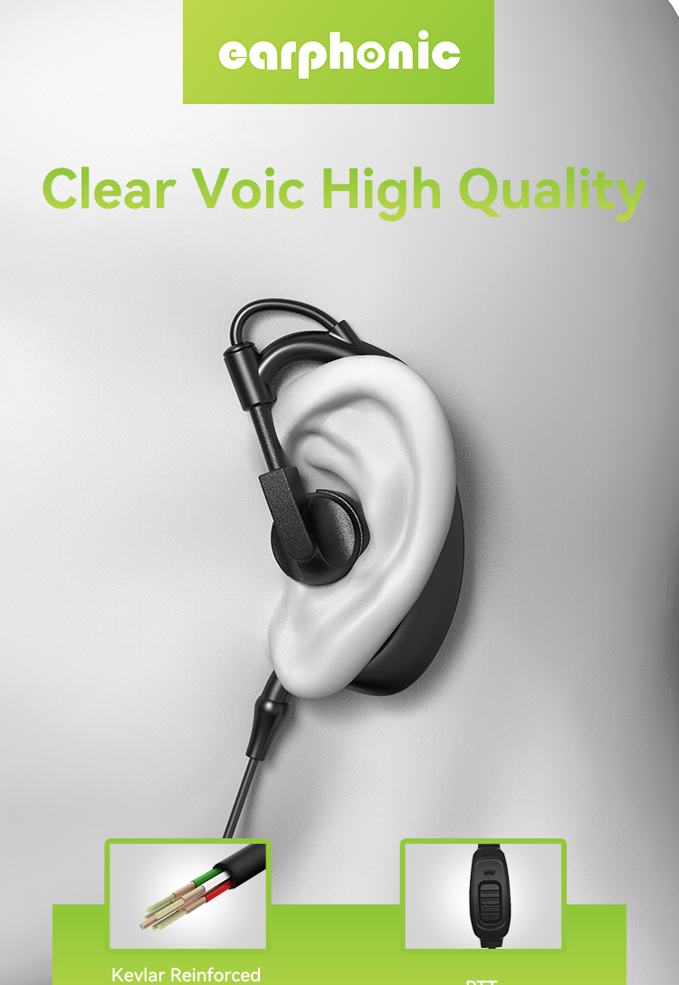 Earhook radio earpiece wholesaler