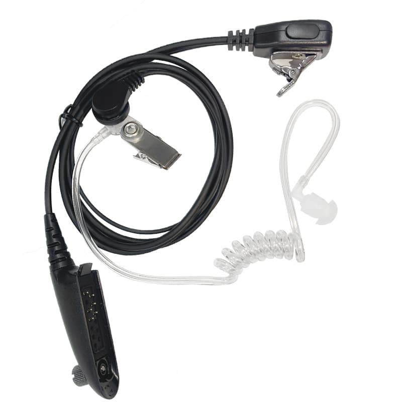 【Earpiece】EARPHONIC Acoustic Clear Tube Earpiece with Mic Walkie Talkie Accessory for Security Guard-[ER02DP01SB6_G]