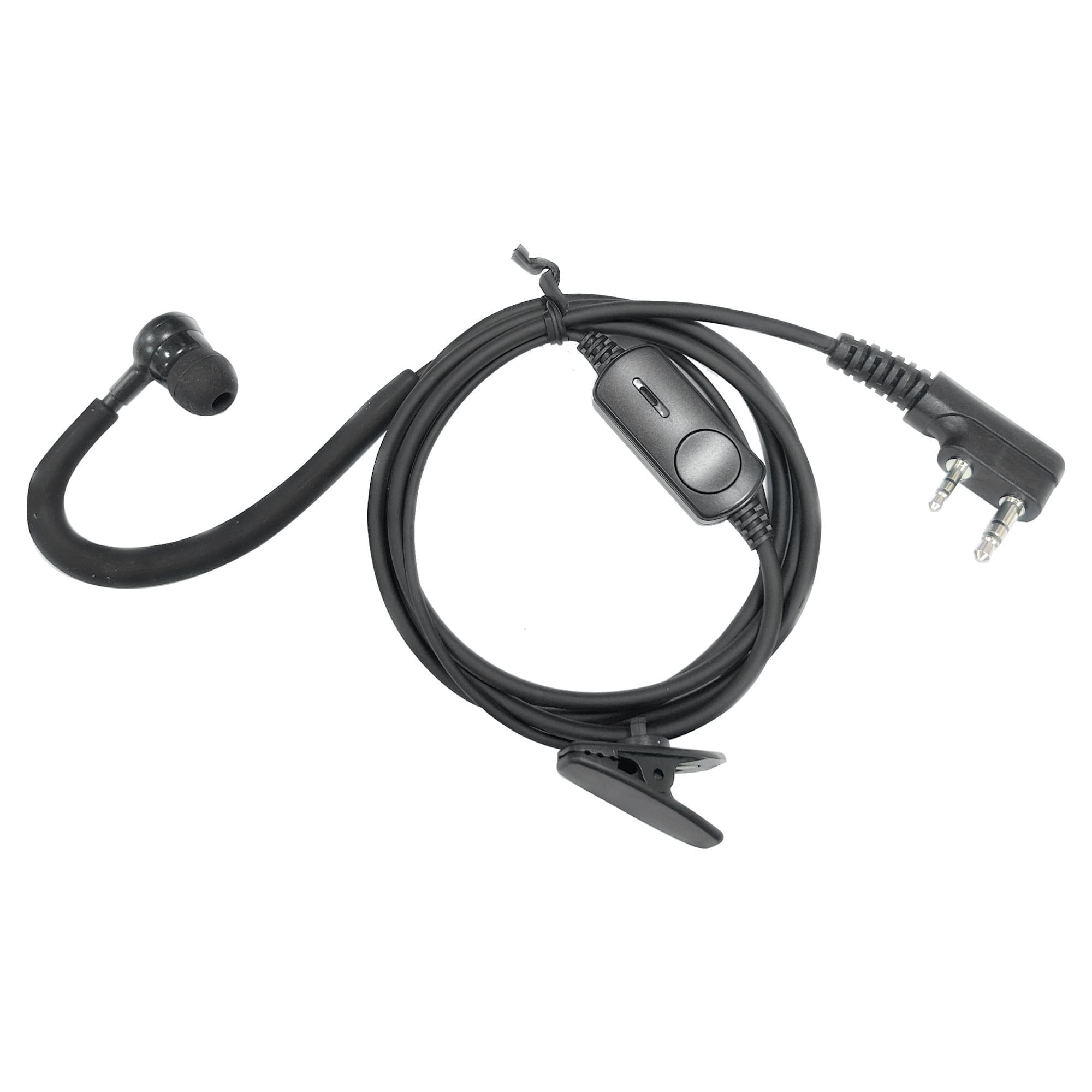【Earpiece】EARPHONIC 2Pin K Plug Walkie Talkie Earpiece with Mic for Two Way Radio-[ER03DP23SB12_K]