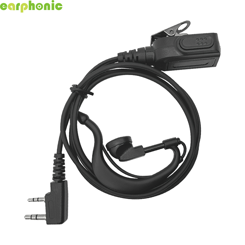 【Earpiece】EARPHONIC K Plug Ear Hook Earpiece with PTT for DMR Radio-[ER01DP12SB1_K]