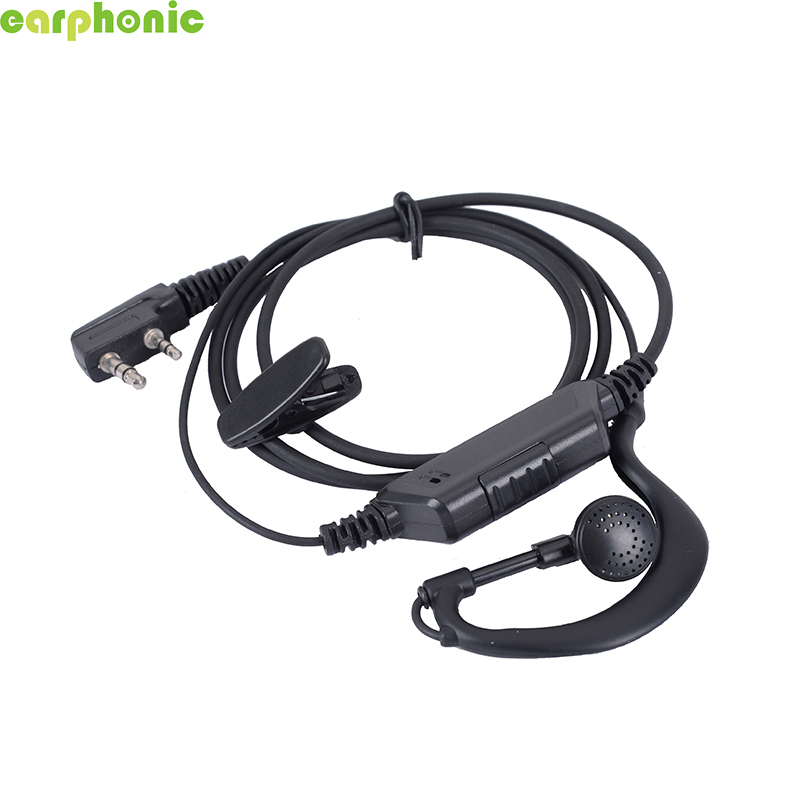 【Earpiece】EARPHONIC Two Way Radio earpiece with PTT for K Plug walkie talkie headphone-[ER03DP13SB1_K]